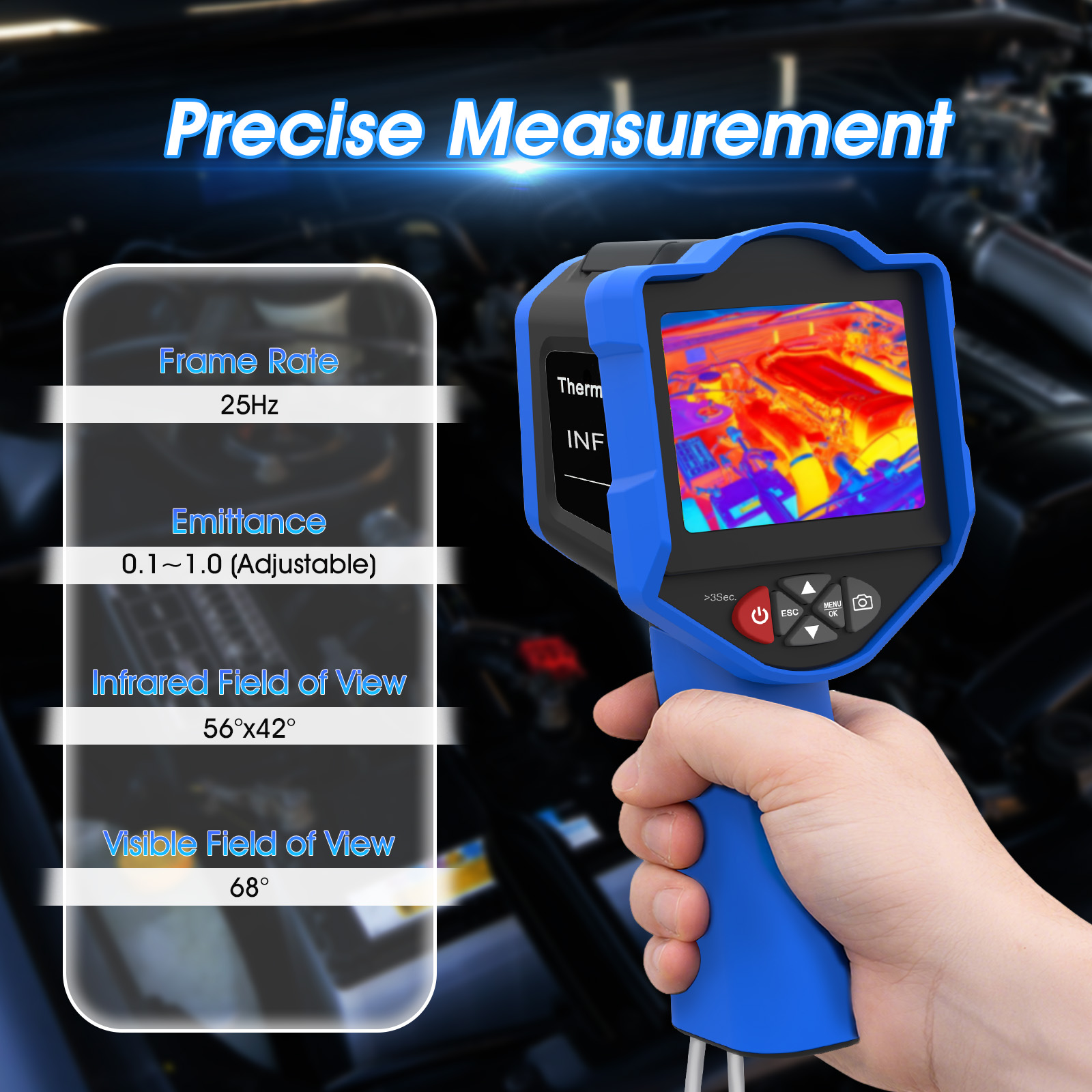 Kamera Termal 256x192 25Hz, Pe - Thermal Imaging Camera 256X192 ulasan dan harga